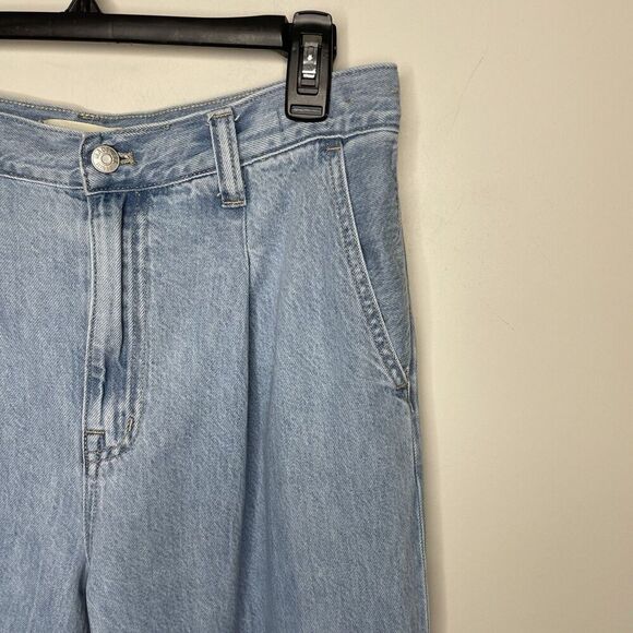 MADEWELL Harlow Wide Leg Jeans Women 28 Airy Denim Pleated Relaxed NO671 - Picture 5 of 13